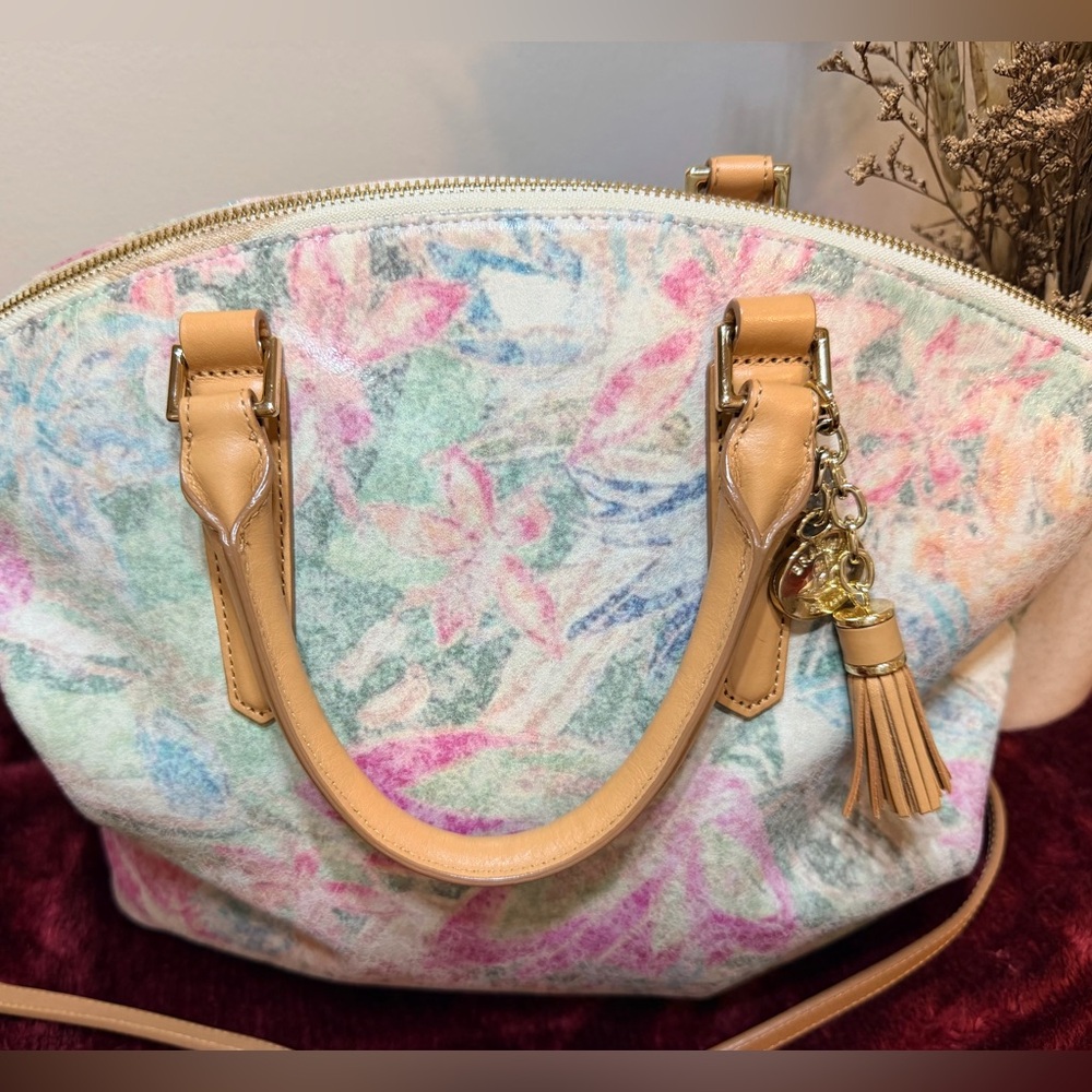 Authentic Brahmin Creme Talitha Large Duxbury Satchel Multicolor - Picture 4 of 16